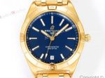 Breitling Chronomat  2824 Automatic Movement  Gold Steel Strap Blue 36*10mm Watch